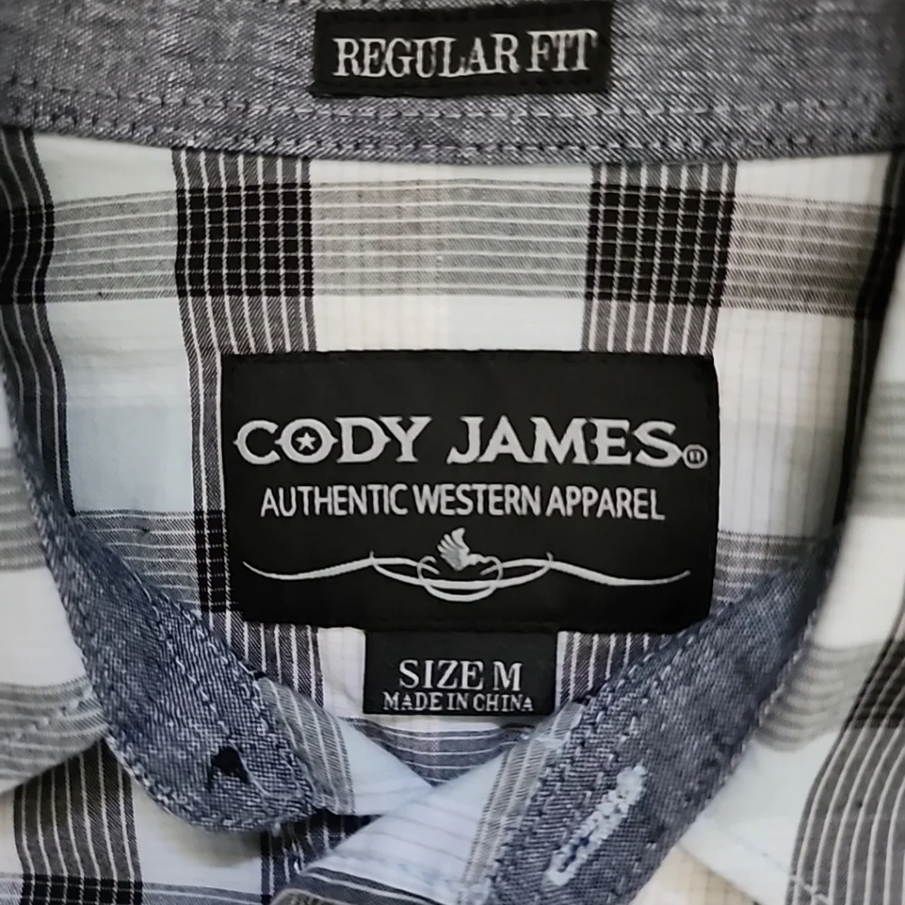 Kids Cody James Snap Up‎ Long Sleeve Shirt Med Western Cowboy